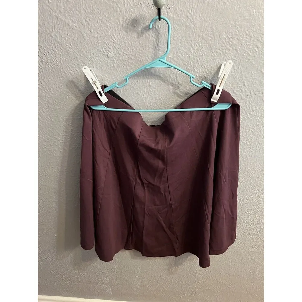 Torrid Skirt Womens 2‎ Maroon Pull On Elastic Waist  Skate